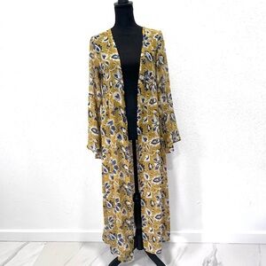 Turquoise Haven paisley‎ duster/kimono OS